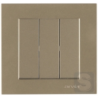 Вимикач триклавішний Arvia Electric KAREN Титан (20 05 2000 254)